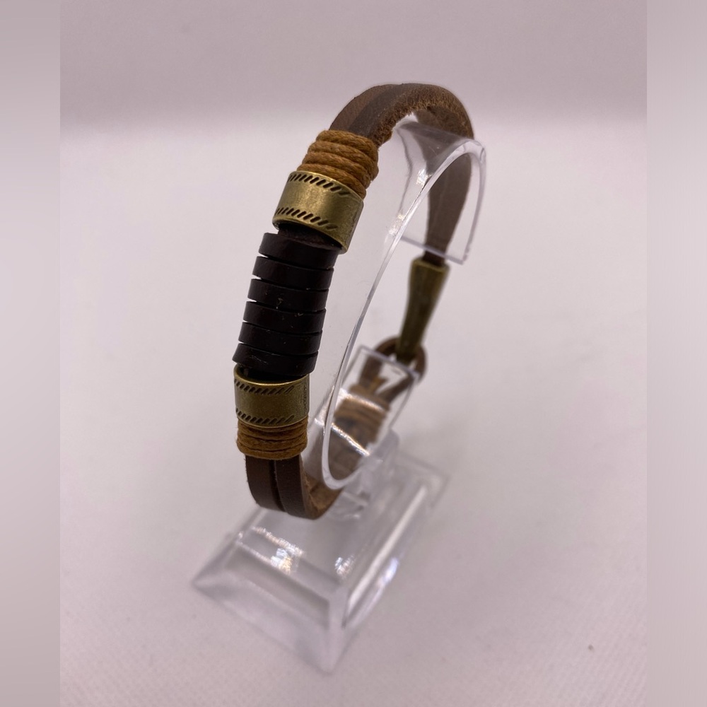 Men’s Rustic Boho Wrap Hook Bracelet